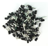 Boot Lace Pin Ferrule Insulated 1.5x10mm Black 100 Pack
