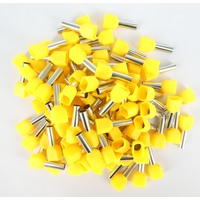 BLT060 Twin Boot Lace Pin Ferrule Insulated 2x6.0mm Yellow 100 Pack