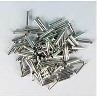 UBL015 Boot Lace Pin Ferrule Uninsulated 1.5x8mm 100 Pack