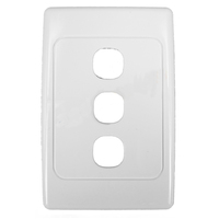 Clipsal 2033VH 3 Gang Light Switch Grid Plate and Cover 2000 Series