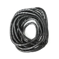 SPRL15B 15mm Black Spiral Wrapping Loom Tube 10m Length