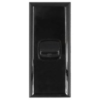 AS1DPB Powerclip 1 Gang ARCHITRAVE Light Switch - Double Pole 10 Amp Black