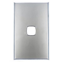 S1/SC Powerclip 1 Gang Light Switch Silver Cover Only