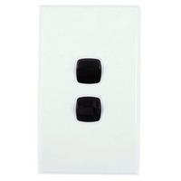 S2/ELV Powerclip 2 Gang Light Switch Extra Low Voltage 12-24V