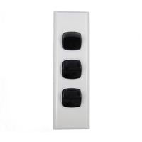 AS3/ELV Powerclip 3 Gang ARCHITRAVE Light Switch Extra Low Voltage 12-24V