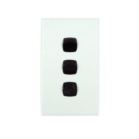 S3/ELV Powerclip 3 Gang Light Switch Extra Low Voltage 12-24V