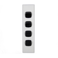 AS4/ELV Powerclip 4 Gang ARCHITRAVE Light Switch Extra Low Voltage 12-24V