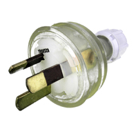 EP15 15 Amp 3 Pin Extension Plug Lead Clear 240v