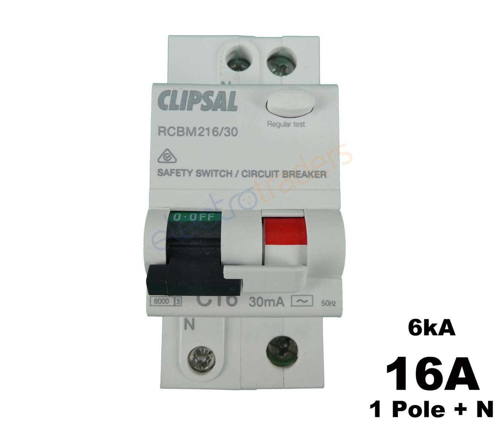 Clipsal RCBM216/30 RCD/MCB 1P+N 16 Amp Safety Switch Circuit Breaker