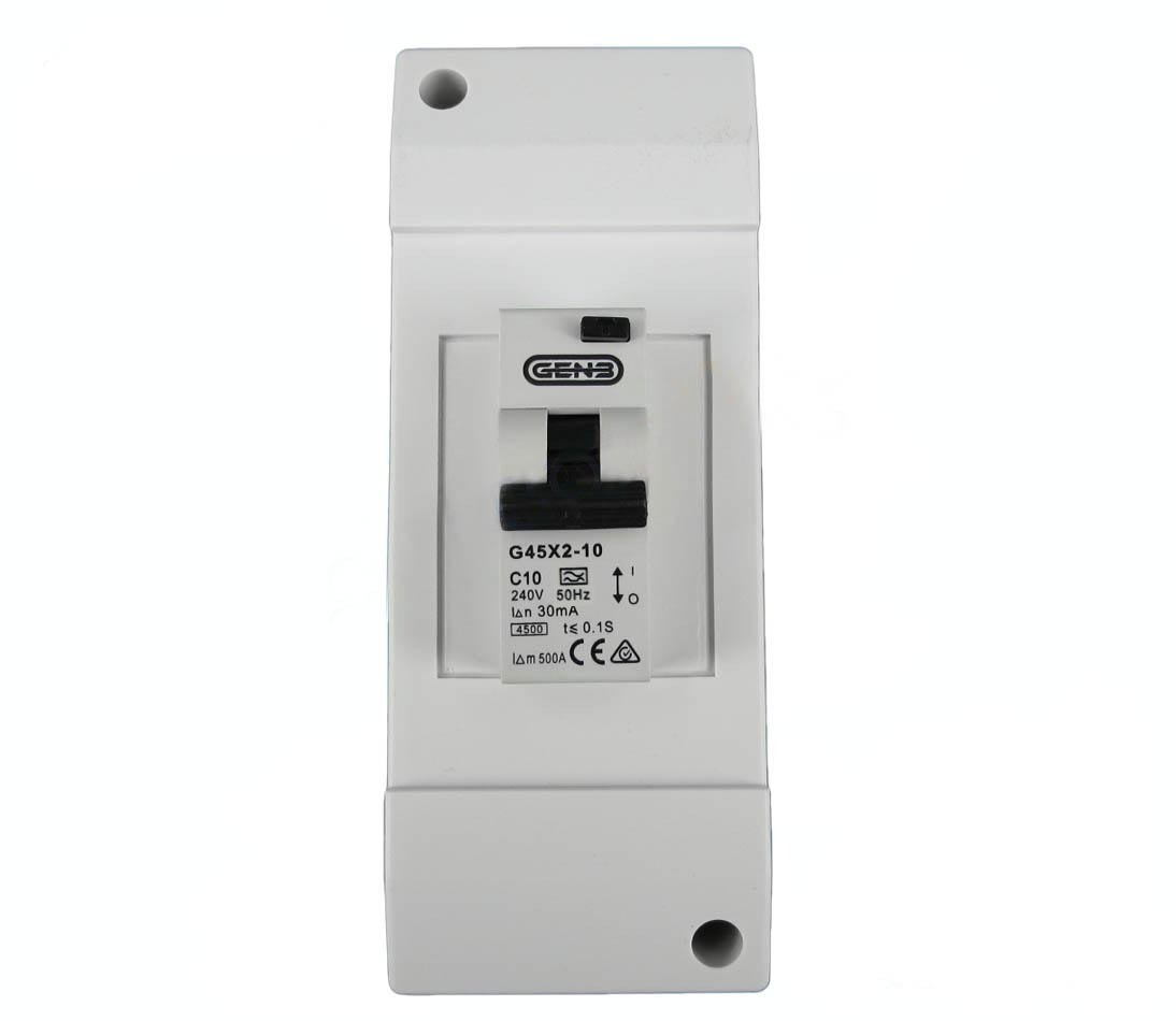 Safety Switch Caravan RV True Double Pole 10 Amp 4.5kA Single Module