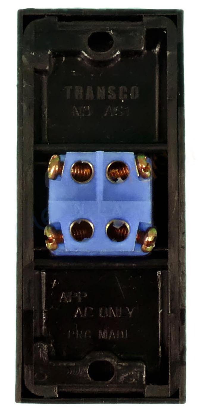 Powerclip 1 Gang ARCHITRAVE Light Switch Double Pole 10 Amp Black