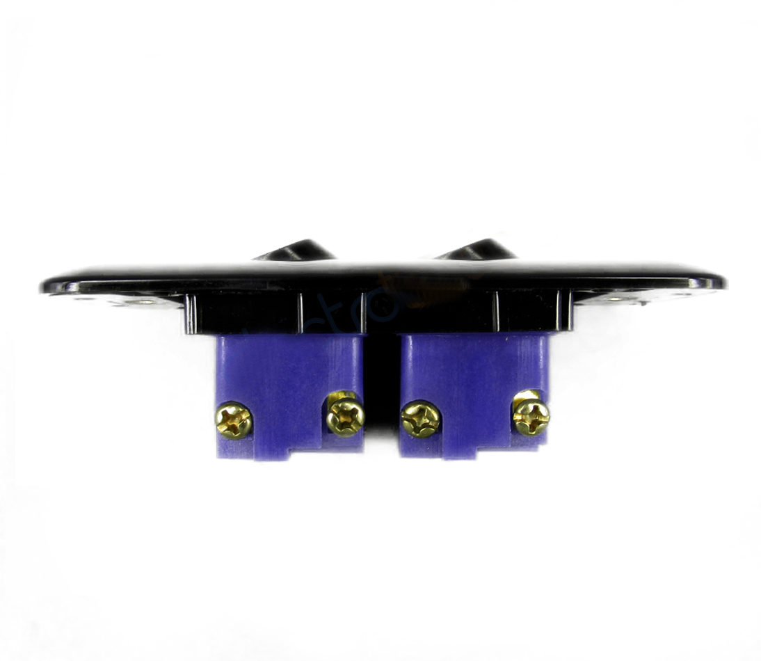 Transco 2 Gang Architrave Light Switch Wafer Slimline Double Pole 240V