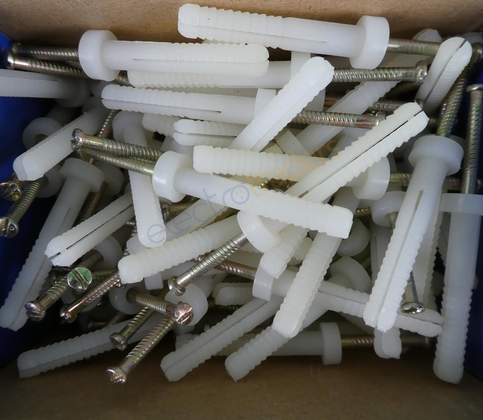 Powers RN6538 Nylon NailIn Round Head Anchors 38x6.5mm Box of 100