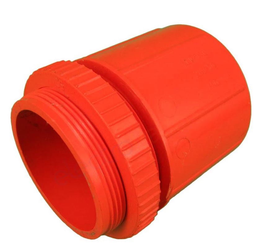 Clipsal 263/50 50mm Conduit Plain to Screwed Adaptor PVC Orange with