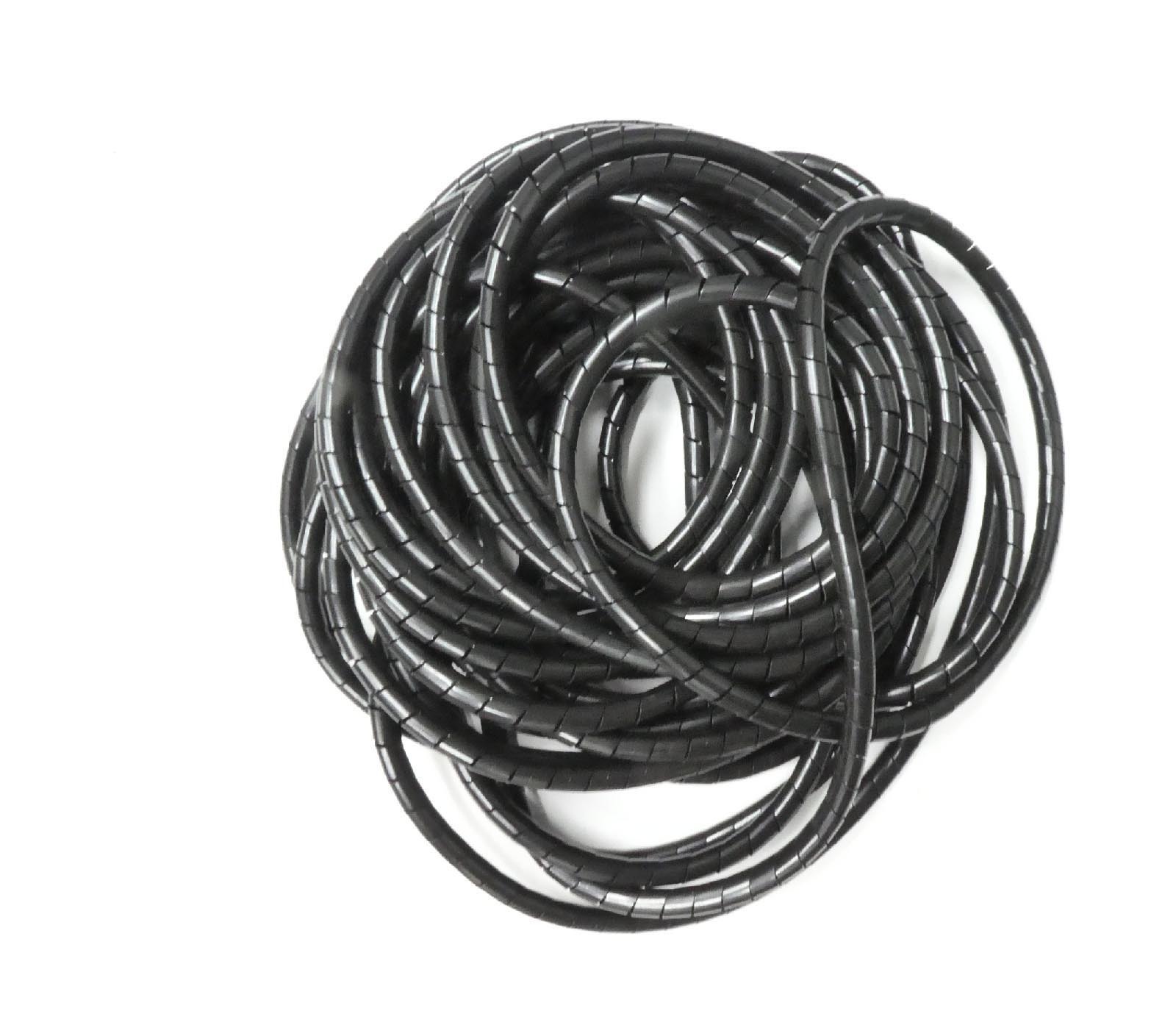 7mm Black spiral Wrapping Loom Tube 10m Length