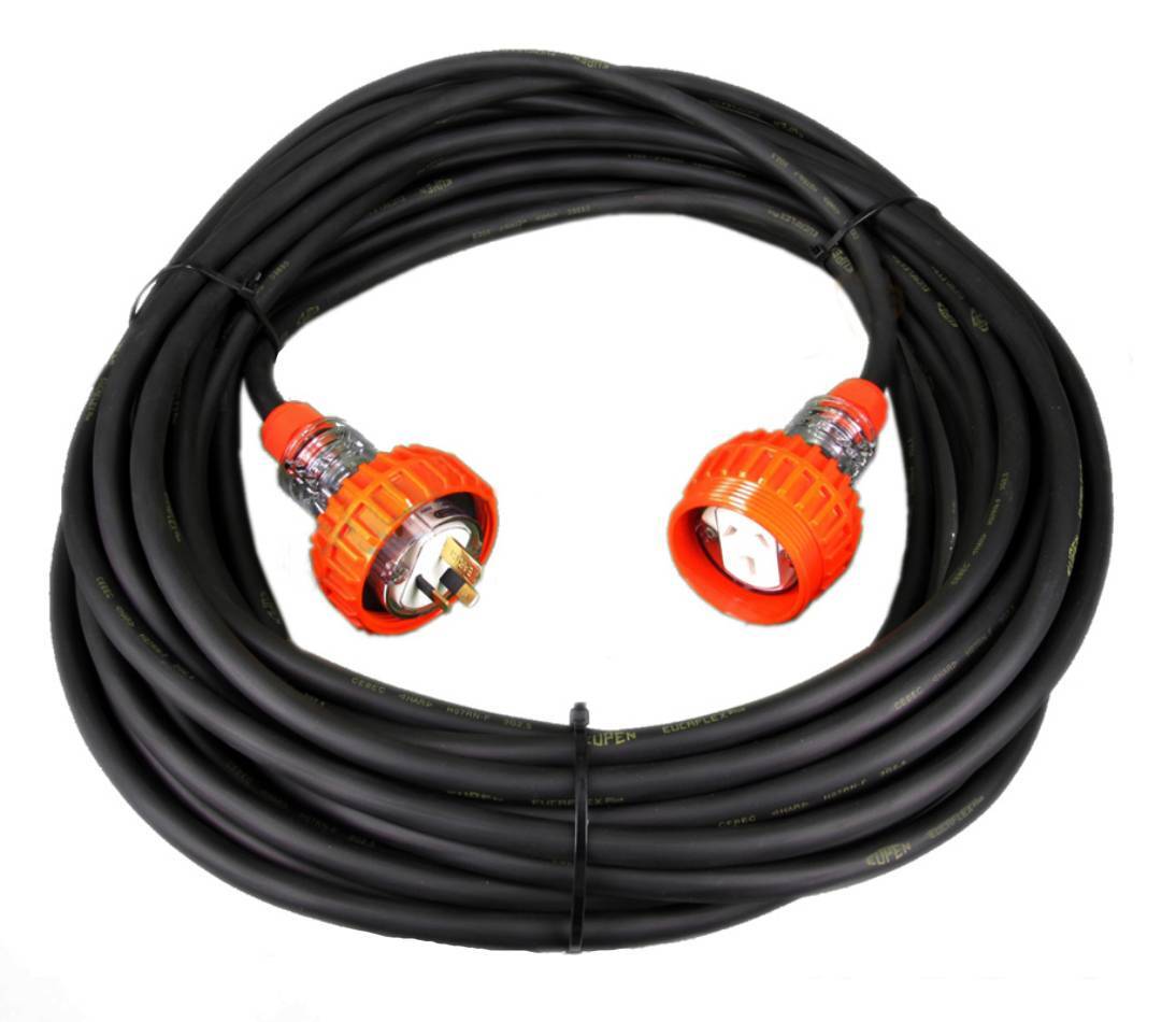 15A Extension Leads 30 Metres with 3 Pin 15 AMP Captive Plug And Socket Heavy Duty