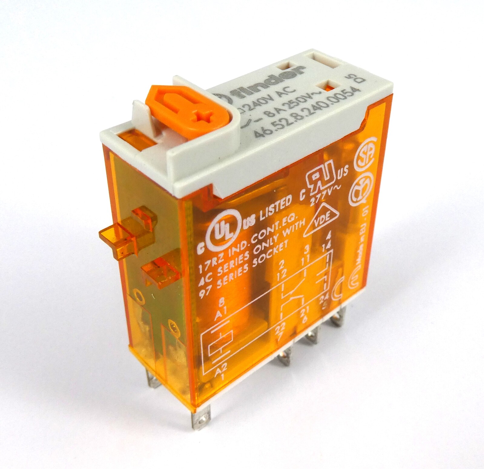 Finder Relay 46.52.8.024.0054 24V AC Coil DPDT