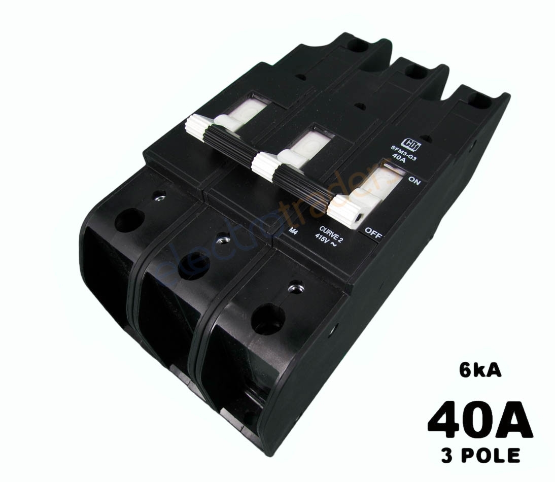 Heinemann SFM3-G3 C2 40A 3 Pole 240V/415V 6kA Curve 2 Circuit Breaker