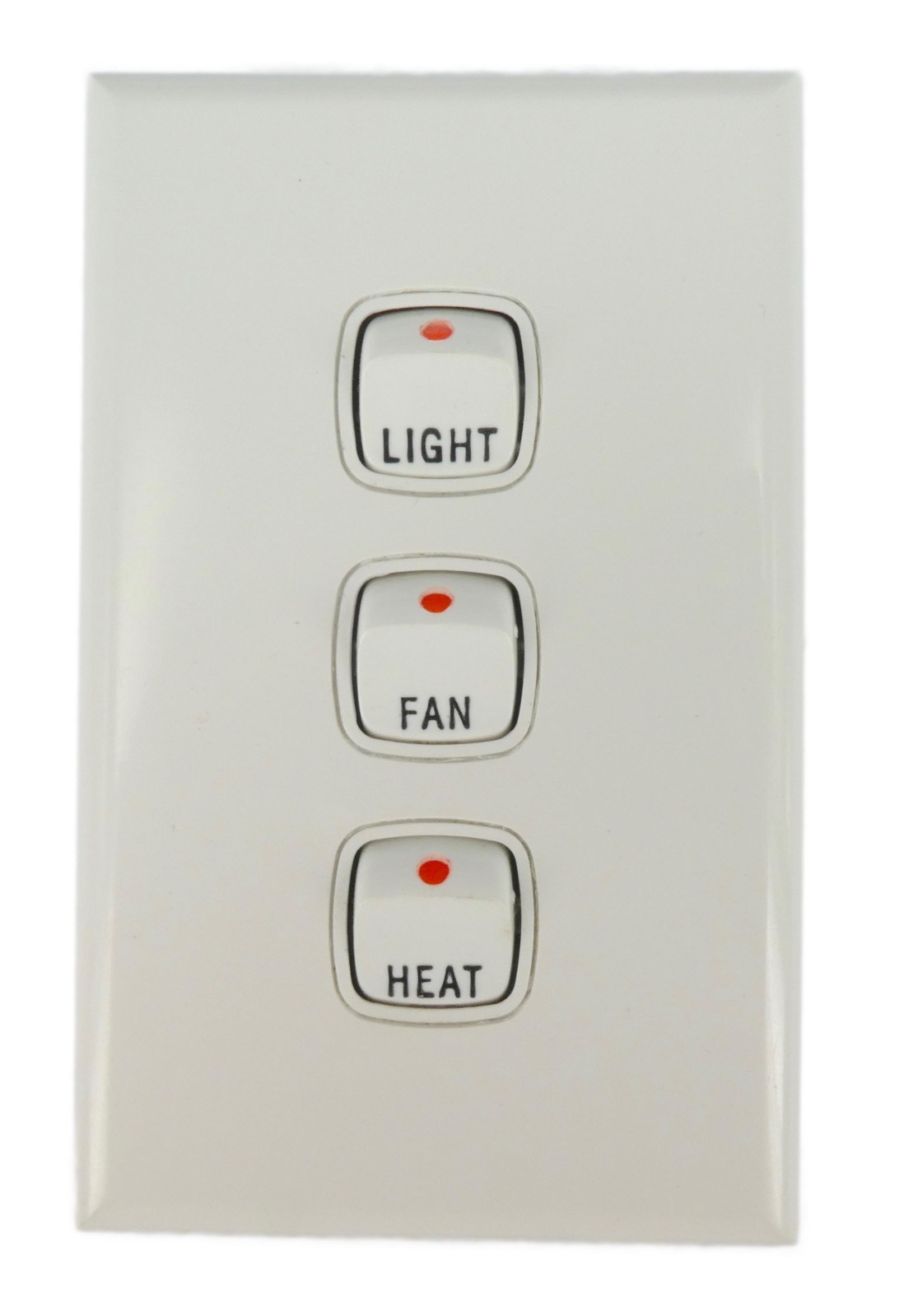 HPM Light Fan Heat 3 Function Switch Matte White