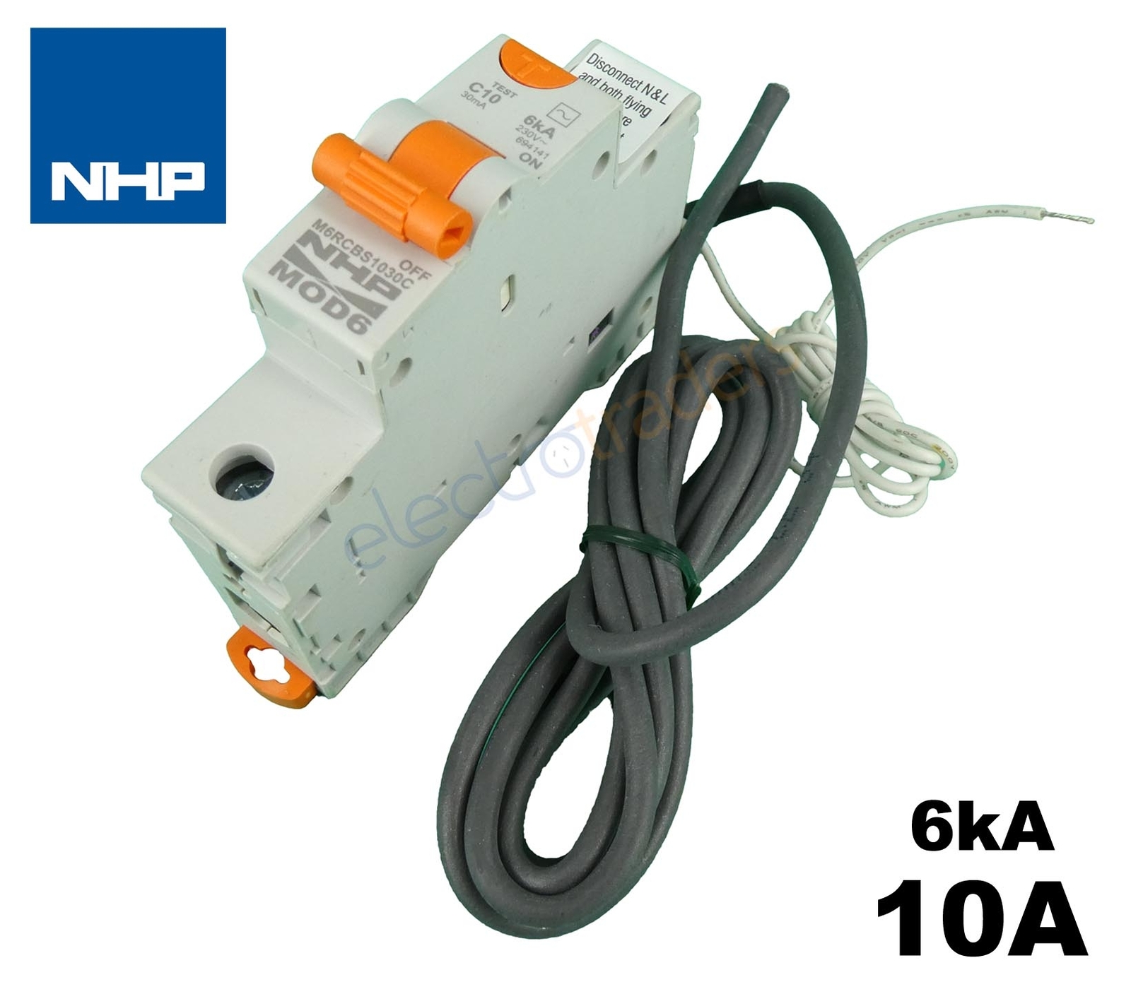 NHP M6RCBS1030C C10 Single Pole 10A 6kA RCD MCB Safety Switch Circuit