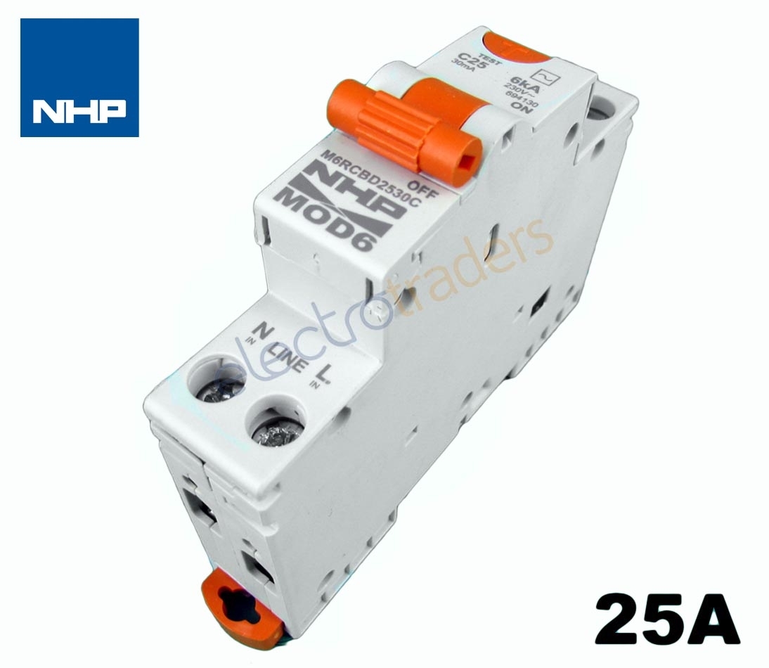 NHP MOD6 M6RCBD2530C RCBO Safety Switch Circuit Breaker Combination
