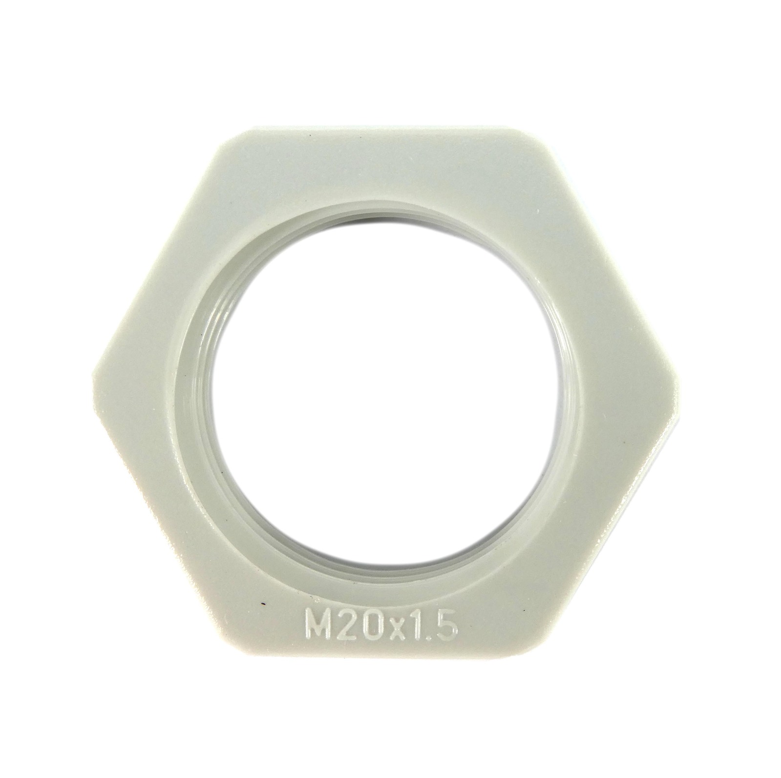 Conduit Lock Nut Nylon 20mm Thread Grey
