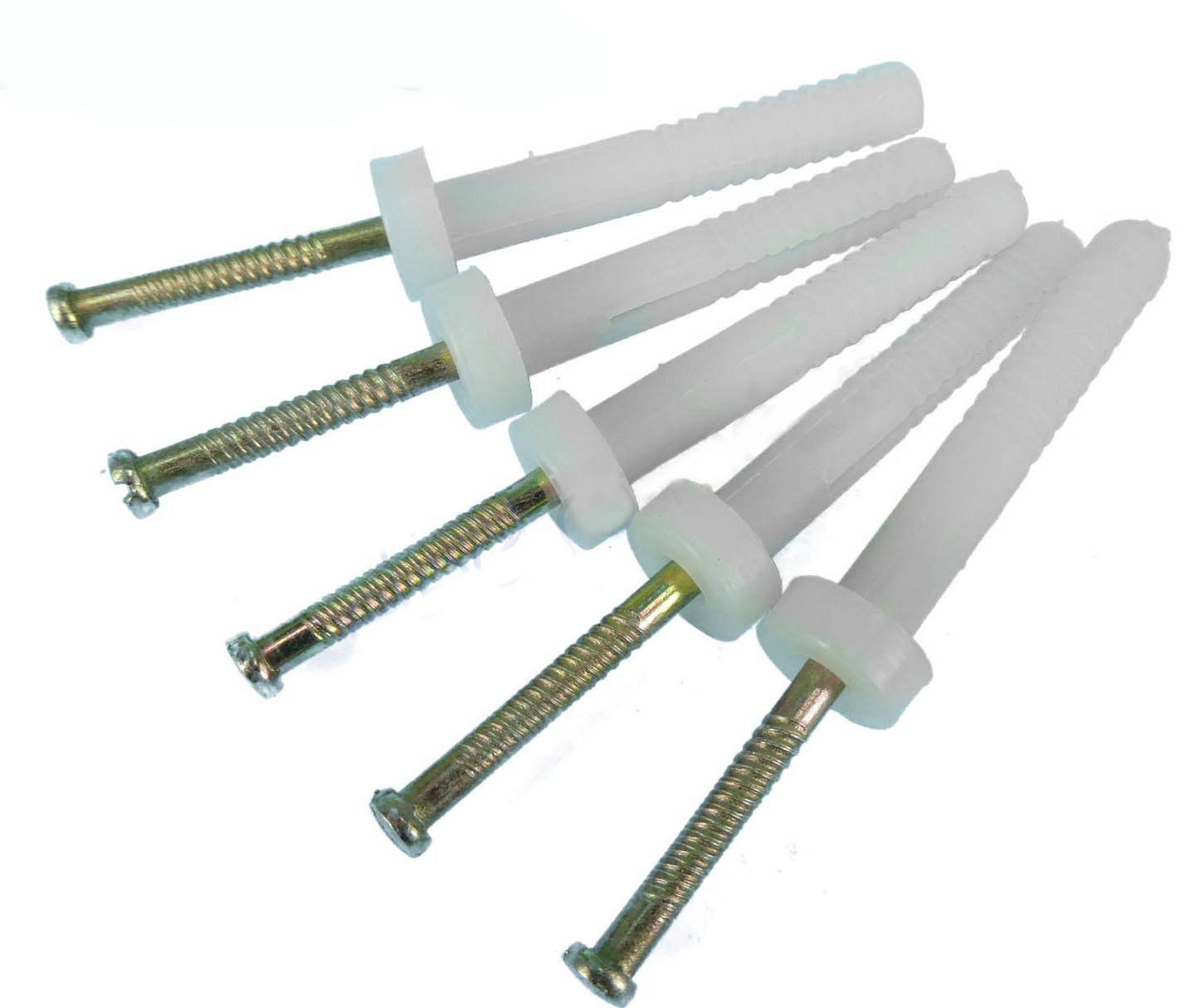 Powers RN6538 Nylon NailIn Round Head Anchors 38x6.5mm Box of 100