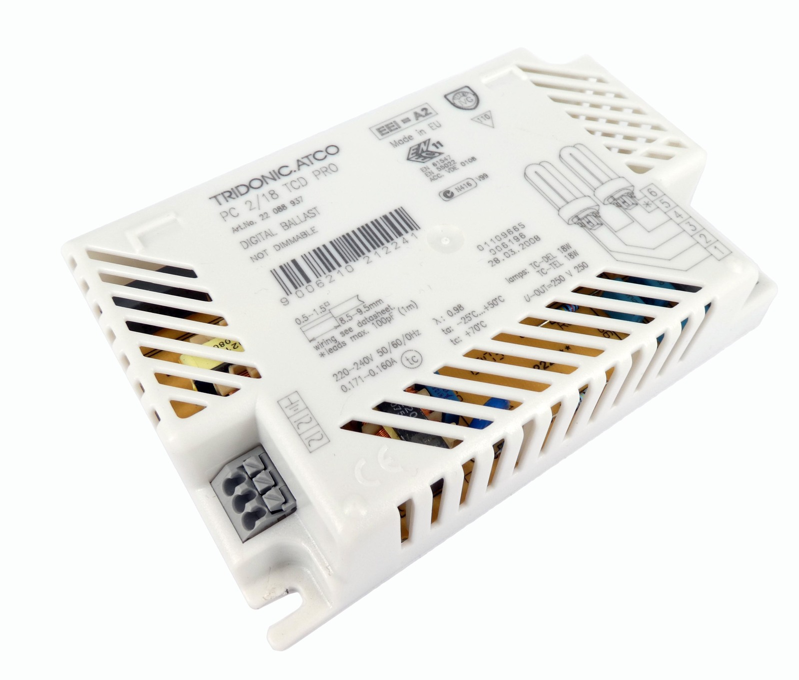 Tridonic PC 2 X 18 TCD Pro Digital Electronic Ballast Not Dimmable for sale online 
