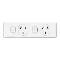 Clipsal Narrow Skirting Double Power Point 10A 240V