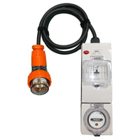 3 Phase To Single Phase Adapter 5 Pin 32A Plug to 3 Pin Rnd 20A Outlet