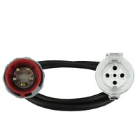 Adapter Lead 5 Pin 32 Amp CEE Form Plug to 5 Pin 32 Amp Australian Socket Three Phase