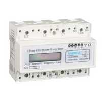 ANDELI ADM100TC 3 Phase 100 Amp Kilowatt Hour Meter DIN Rail Digital