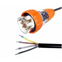 4 Pin 20 Amp 3 Phase Electrical Appliance Lead 2.5m Long