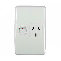 Austec AU-008 Single Vertical Power Point - White