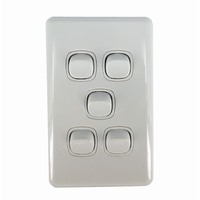 Australec 5 Gang Light Switch Off White