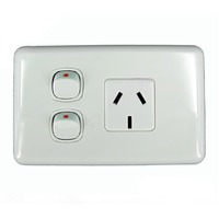 Australec MP1011 Single Power Point with Extra Switch White