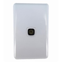 Australec One Gang Wall plate with 75 Ohm TV Mechanism Vivid White