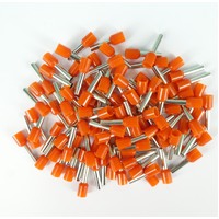 BL040XL Boot Lace Pin Ferrule Insulated 4.0x18mm Orange 100 Pack