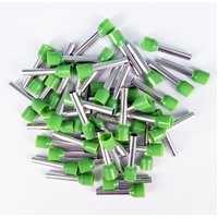 Boot Lace Pin Ferrule Insulated 6.0x18mm Green 50 Pack