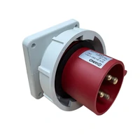 QIXING QX832 CEE Form 4 Pin 32A Panel Mount Inlet IEC 60309 IP67