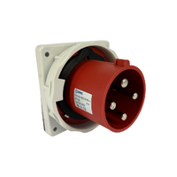 CEE FORM 4 Pin 063 Amp Panel Mount Appliance Inlet IEC309 IP67 QX3656