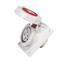 CEE FORM QX1479 4 Pin 16 Amp Socket Panel Mount Angle