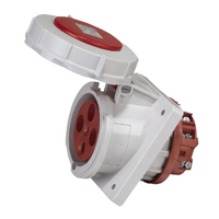 CEE FORM QX205 4 Pin 63 Amp Socket Panel Mount Angle