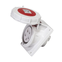 CEE FORM QX1485 5 Pin 16 Amp Socket Panel Mount Angle