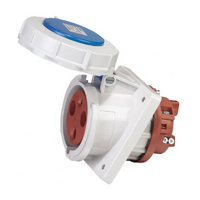 CEE FORM QX209 5 Pin 63 Amp Socket Panel Mount Angle
