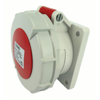 CEE FORM 5 Pin 016 Amp Socket Panel Mount Straight QX228