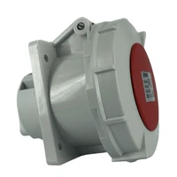 QIXING QX240 Panel Mount Straight Socket 5 Pin 32A IEC 60309 IP67