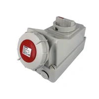 QIXING QX5792 Reefer Interlocked Switched Socket 4 Pin 32A 3H IP67