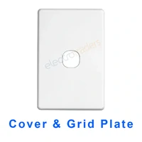 Clipsal 2031VH-WE Grid Plate & Cover | Series 2000 1 Gang, No Mech