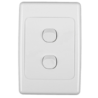 Clipsal 2032VA 2 Gang Light Switch 2000 Series